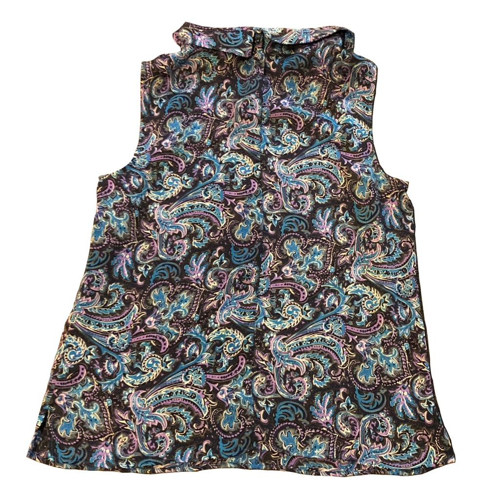 Talbots - Paisley Collared Tank Top - Picture 3 of 5